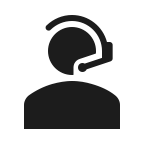 Grafik Person mit Headset
